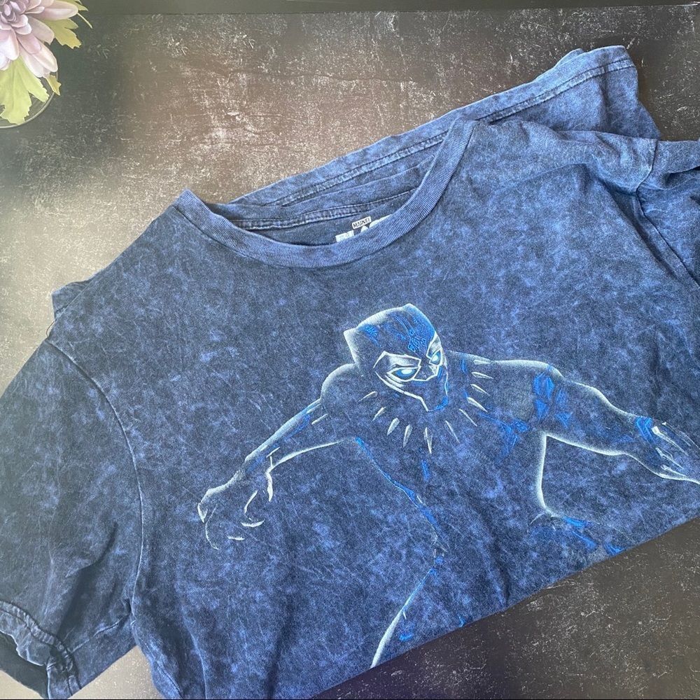 Marvel Black Panther Graphic Acid Wash Tshirt Sz M - Picture 3 of 4